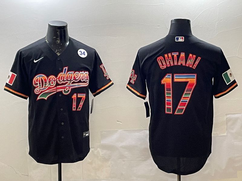 Men Los Angeles Dodgers #17 Ohtani Black Game 2025 Nike MLB Jersey style 2261->los angeles dodgers->MLB Jersey